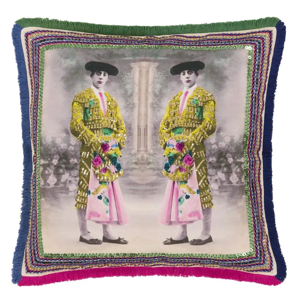 Christian Lacroix Torero Twins Mosaique Throw Pillow