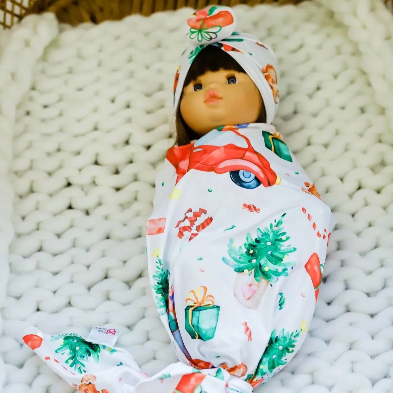 Christmas Ride Swaddle Blanket Set