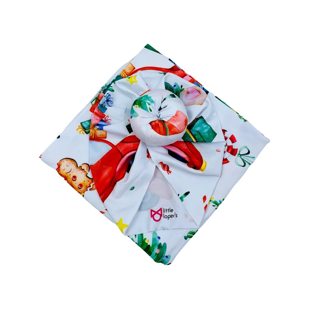 Christmas Ride Swaddle Blanket Set