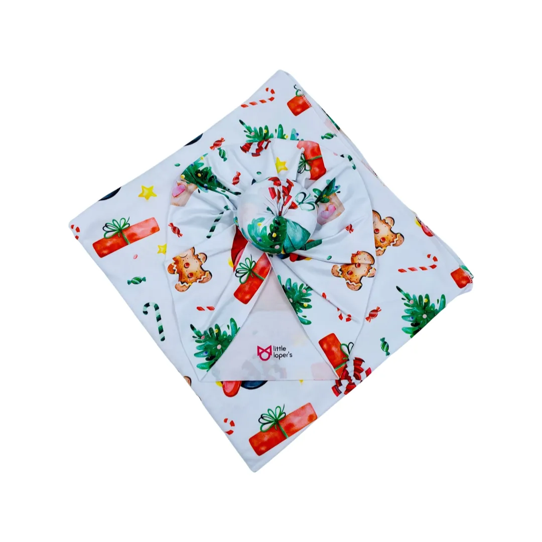 Christmas Ride Swaddle Blanket Set