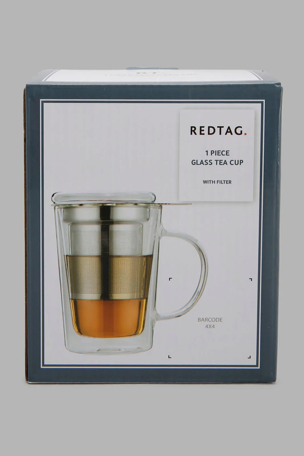 Clear Double Wall Glass Tea Cup With Filter