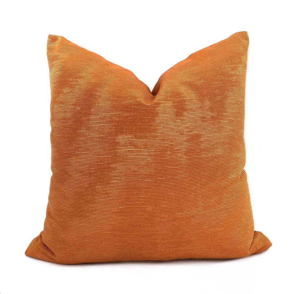 (CLEARANCE) Beacon Hill Terracotta Orange Moire Pillow Cover