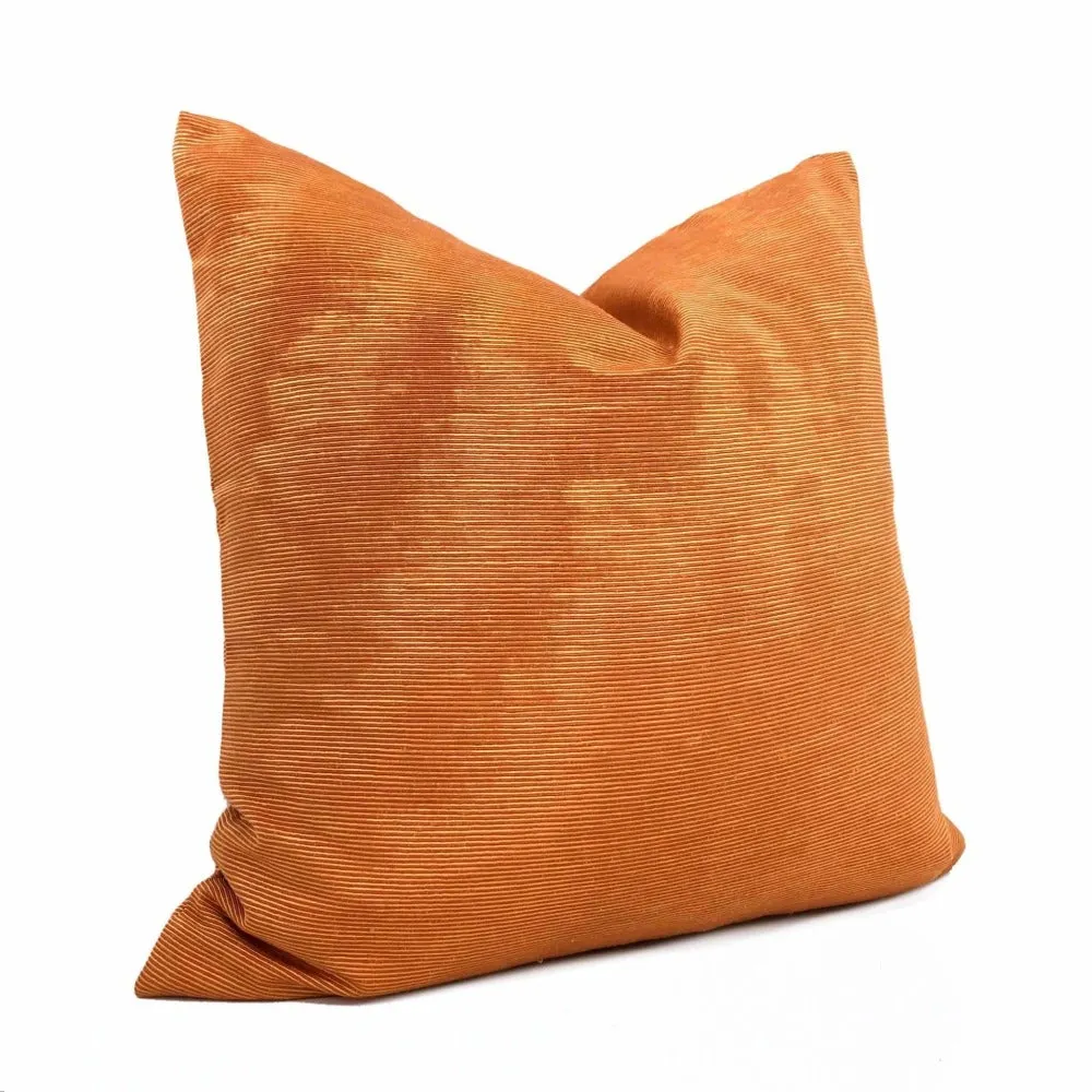 (CLEARANCE) Beacon Hill Terracotta Orange Moire Pillow Cover