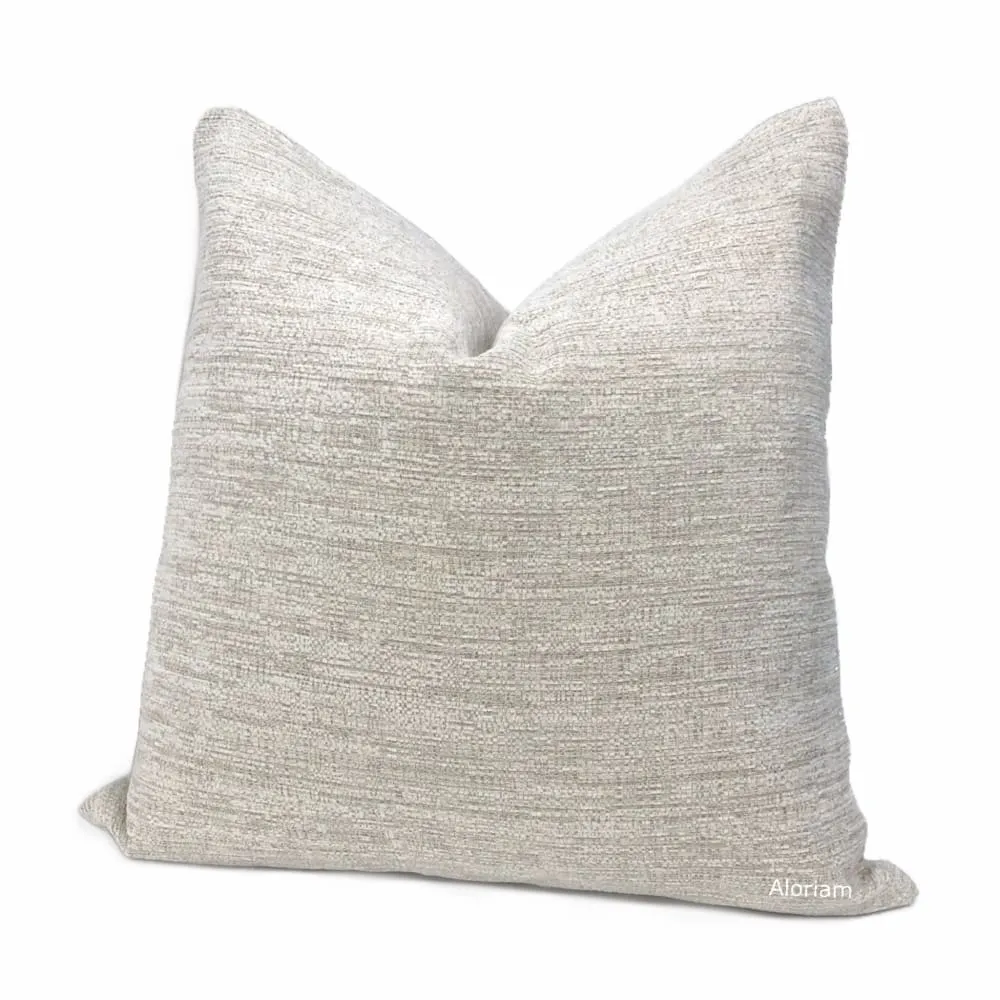 (CLEARANCE) Irving Oatmeal Chenille Pillow Cover