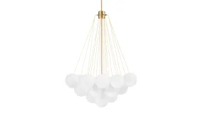 Cloud - Cloud Chandelier, Small, Gold and Frosted Glass