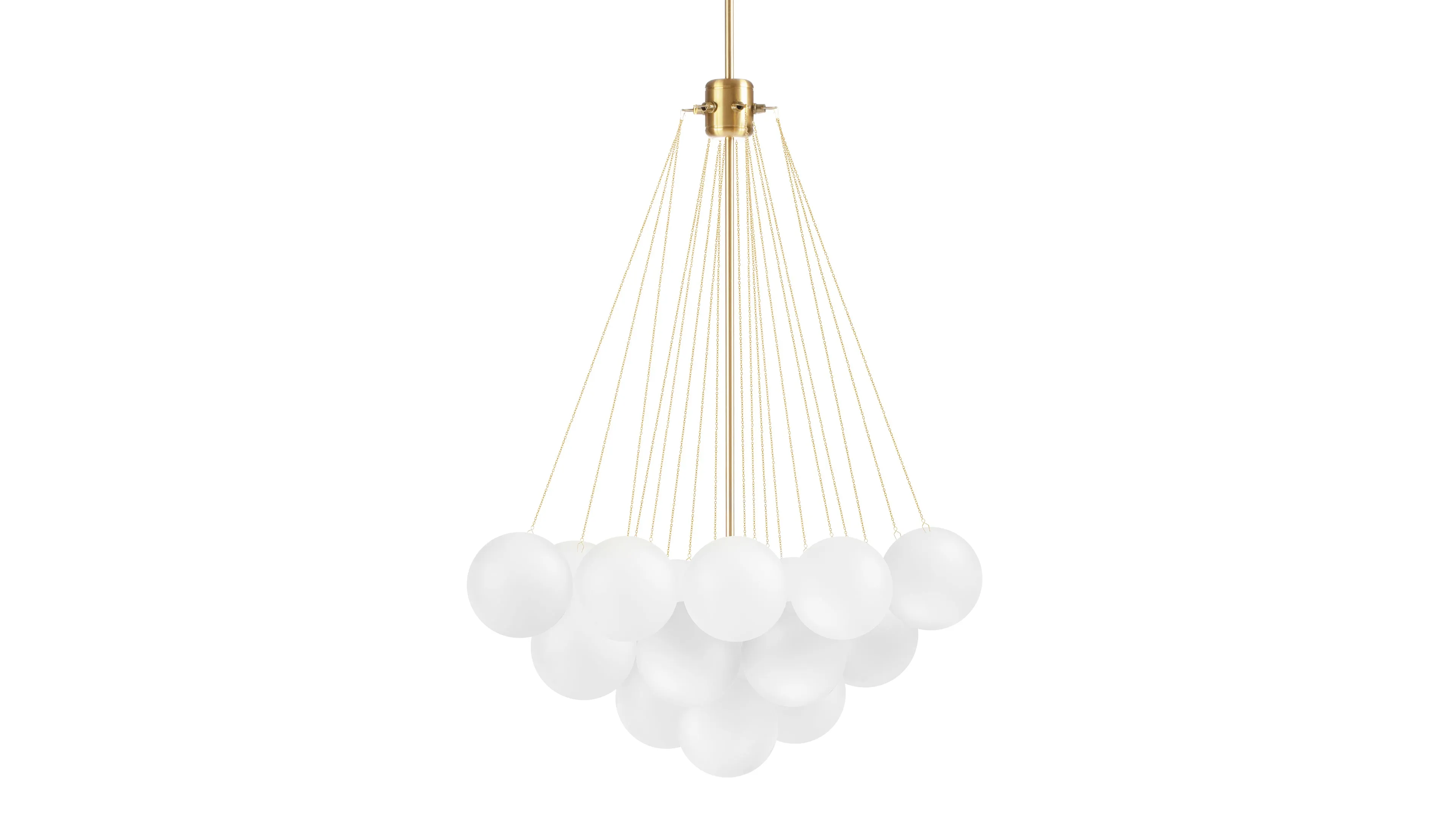 Cloud - Cloud Chandelier, Small, Gold and Frosted Glass