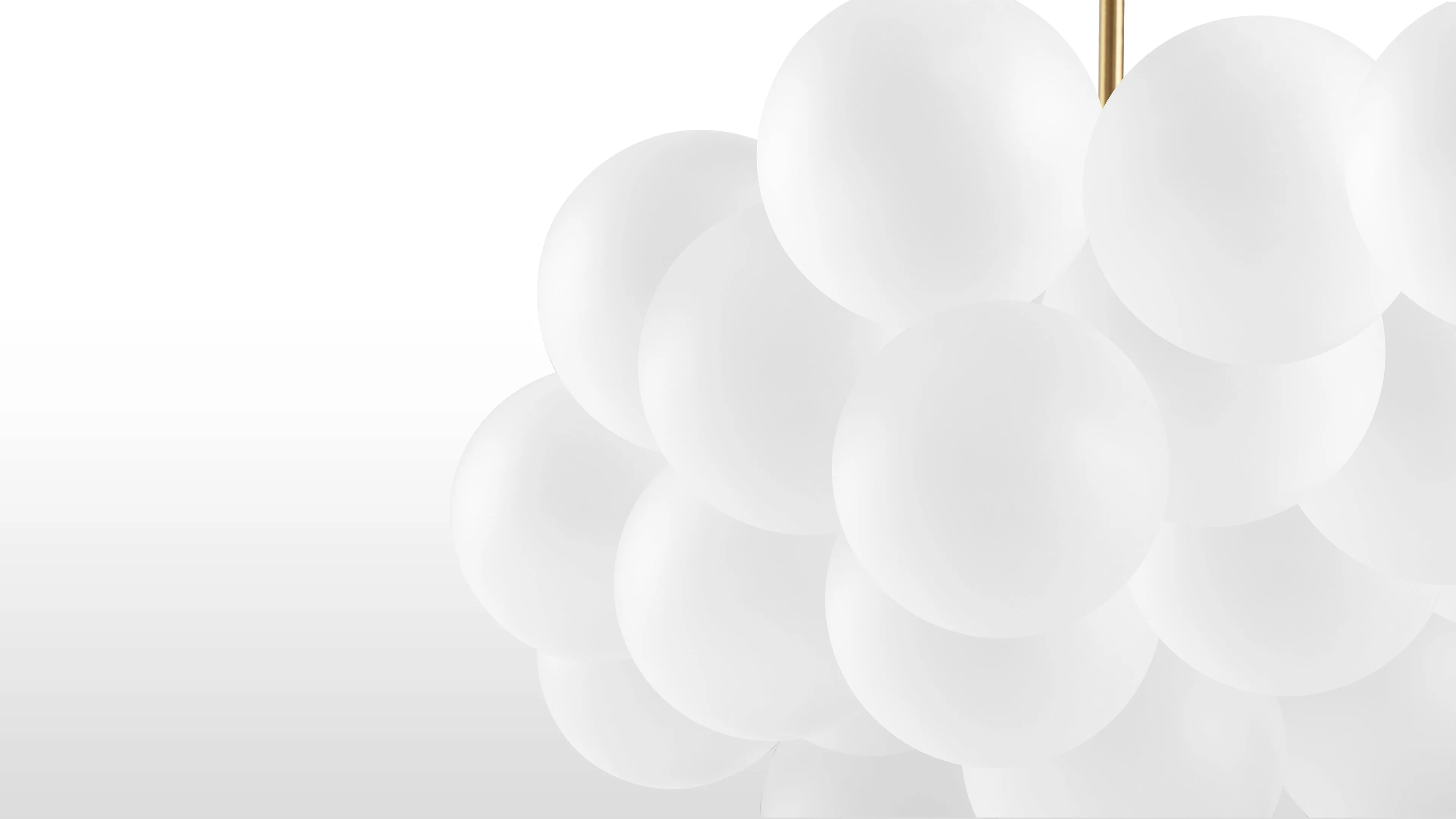 Cloud - Cloud Chandelier, Small, Gold and Frosted Glass