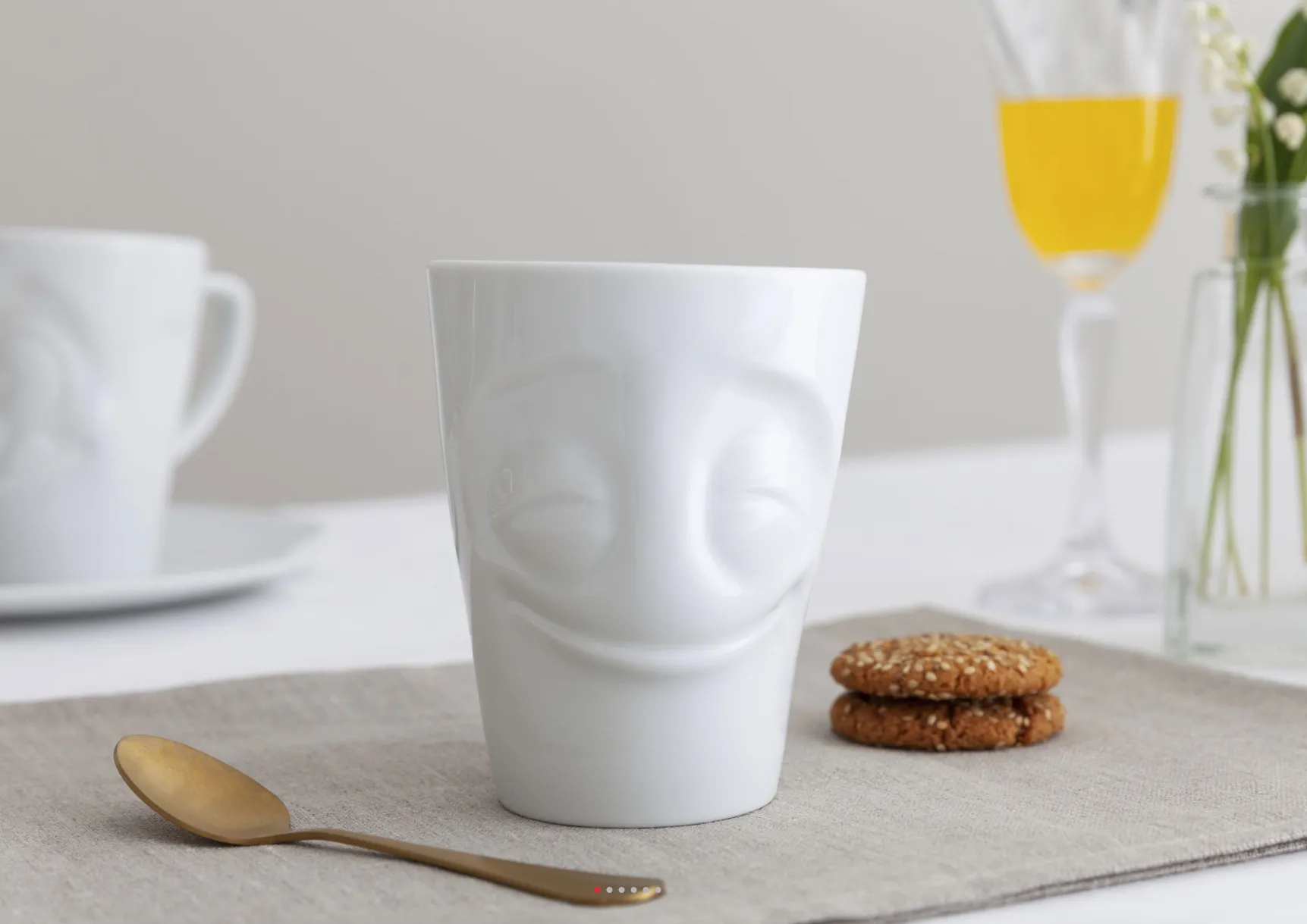 Coffee Mug with Handle, Cheery Face