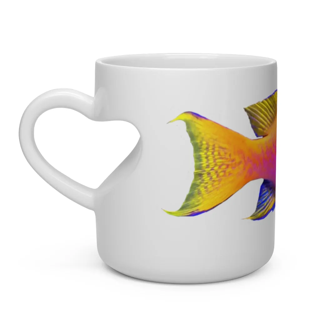 Colored Fish Heart Shape Mug