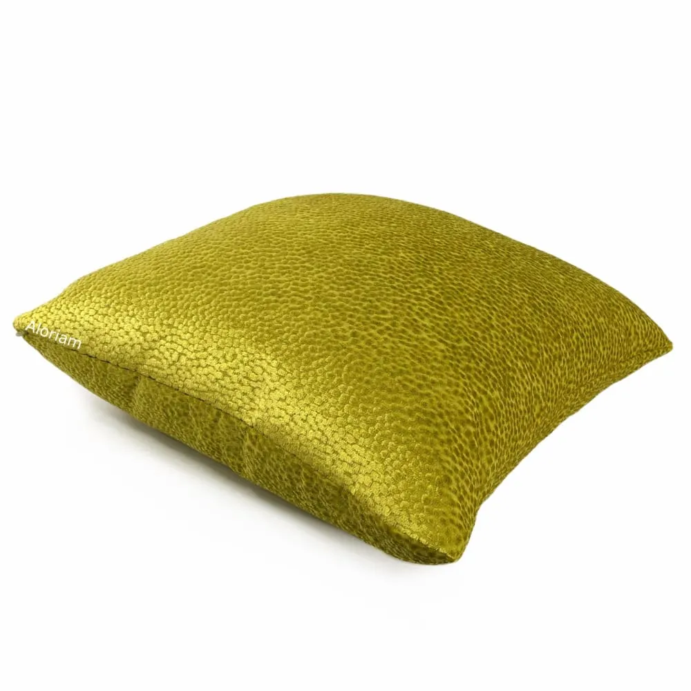 Comtessa Acid Yellow Gold Velvet Dots Pillow Cover