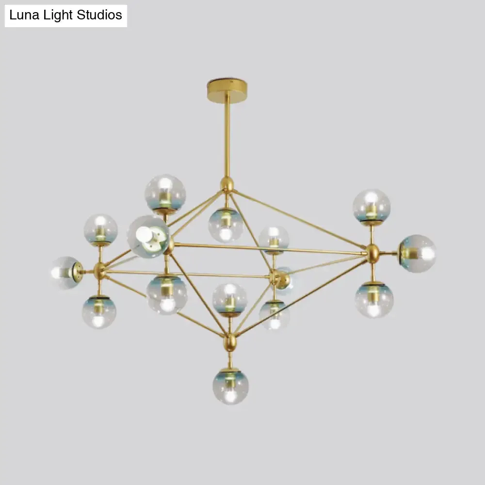 Contemporary Geometric Chandelier - Brass/Gold/Rose Gold - 10/15/21 Lights - Living Room Pendant