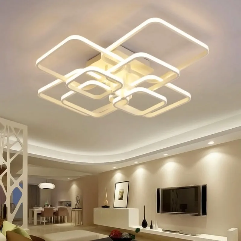 Contemporary LED Light-adjusted Semi Flush Ceiling Light