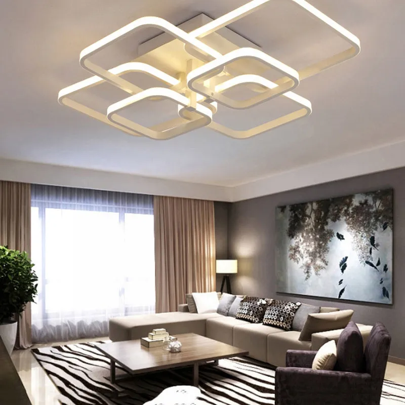 Contemporary LED Light-adjusted Semi Flush Ceiling Light