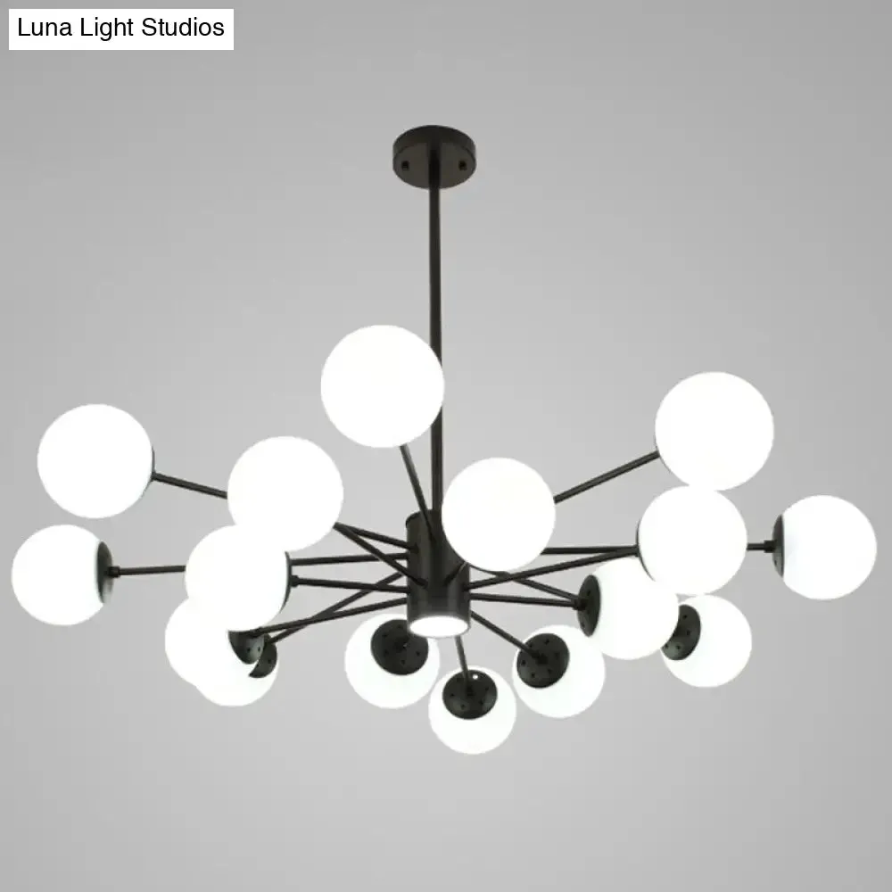 Contemporary Spherical Glass Chandelier Light for Living Room Ceiling