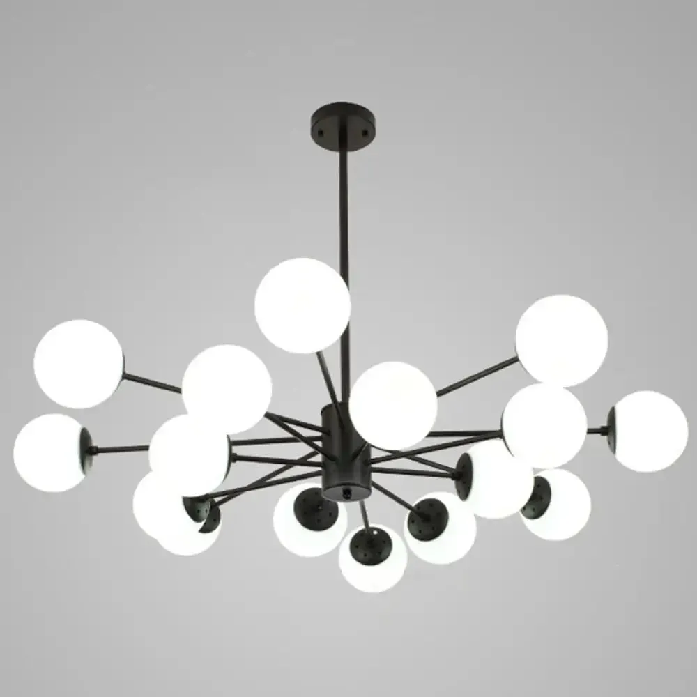 Contemporary Spherical Glass Chandelier Light for Living Room Ceiling