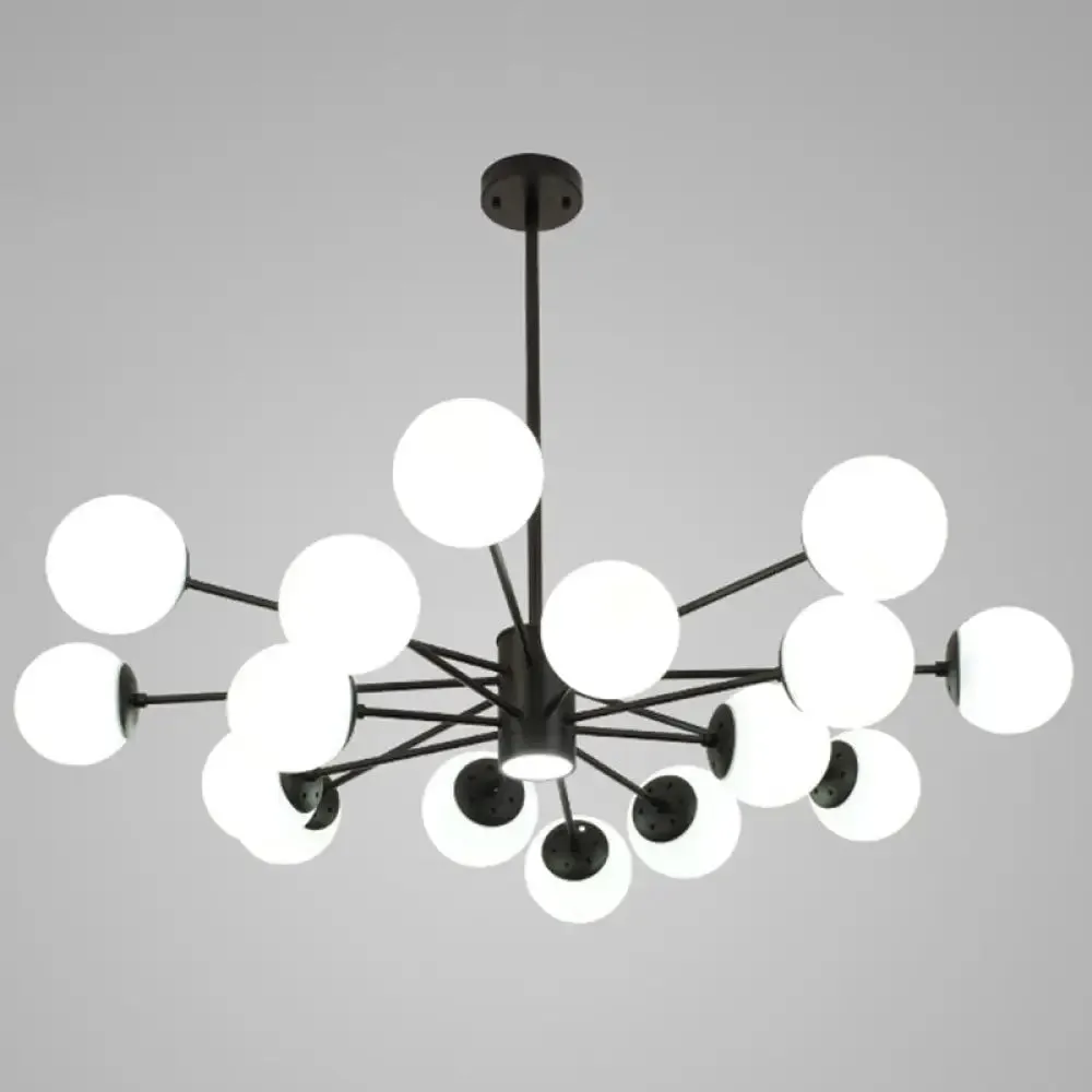 Contemporary Spherical Glass Chandelier Light for Living Room Ceiling