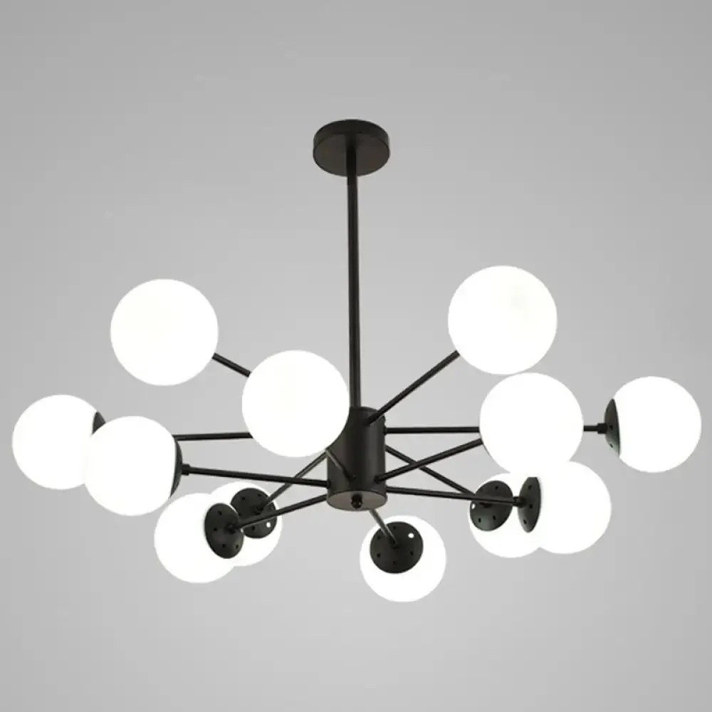 Contemporary Spherical Glass Chandelier Light for Living Room Ceiling