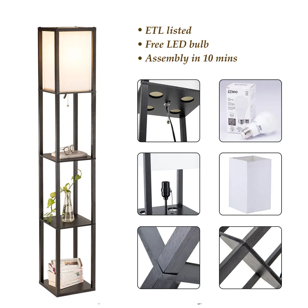 Contemporary Standing Lamp Lighting Shelf