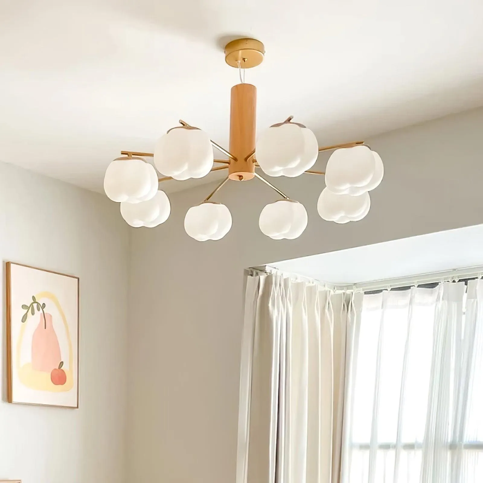 Cotton Balls Chandelier