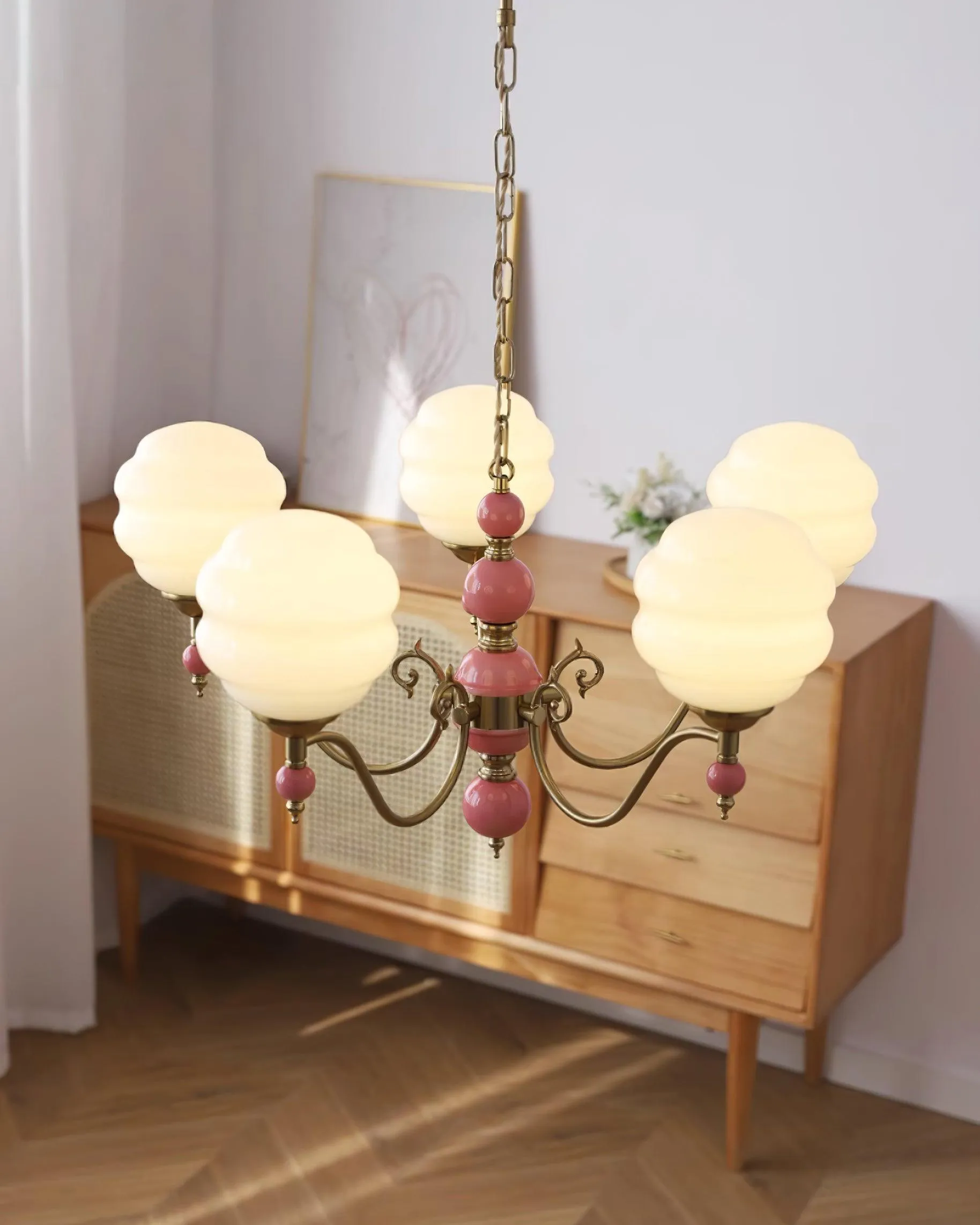 Creamy Kalco Chandelier