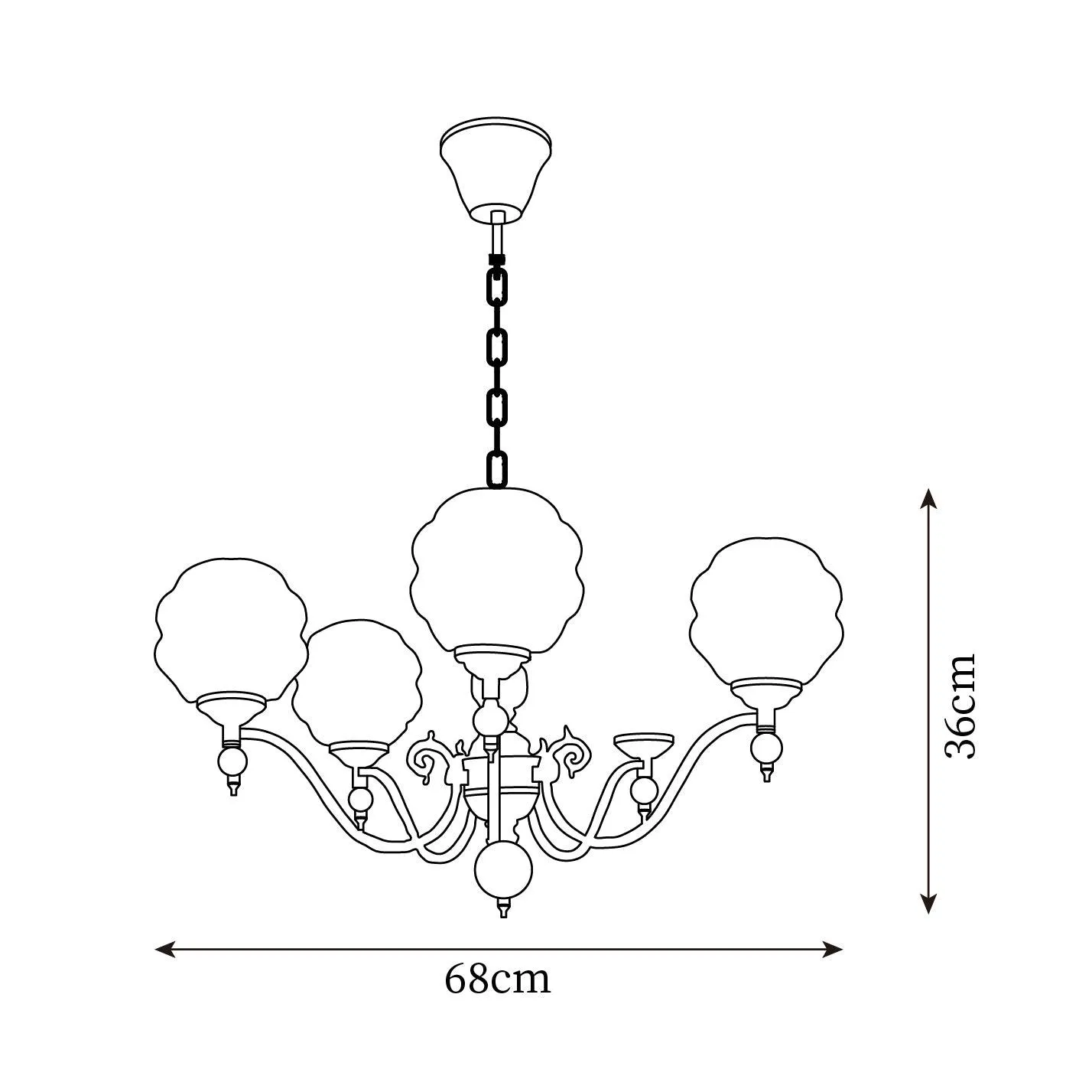 Creamy Kalco Chandelier