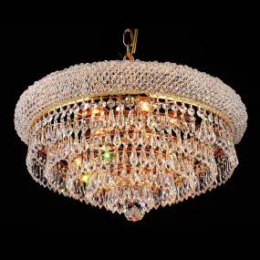 Crystal Chandelier W:12 x H:8 Magnificent Crystal Prisms 3 Lights