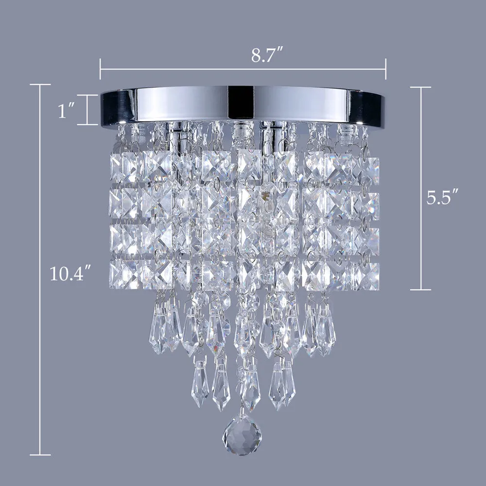 Crystal Chandelier with Hanging Center Ball Fixture Lighting