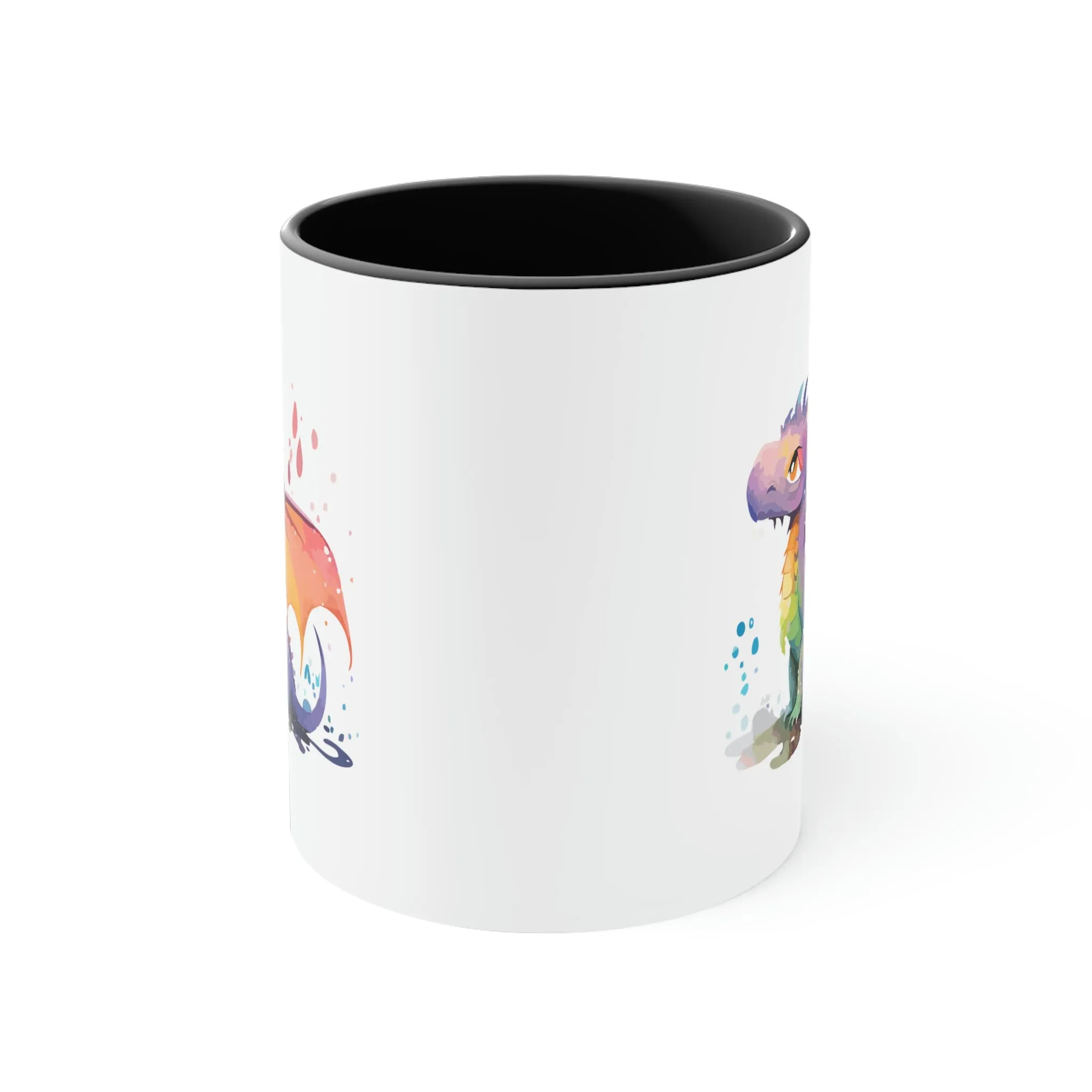 Cute Watercolor Dragon 03 - Accent Coffee Mug, 11oz