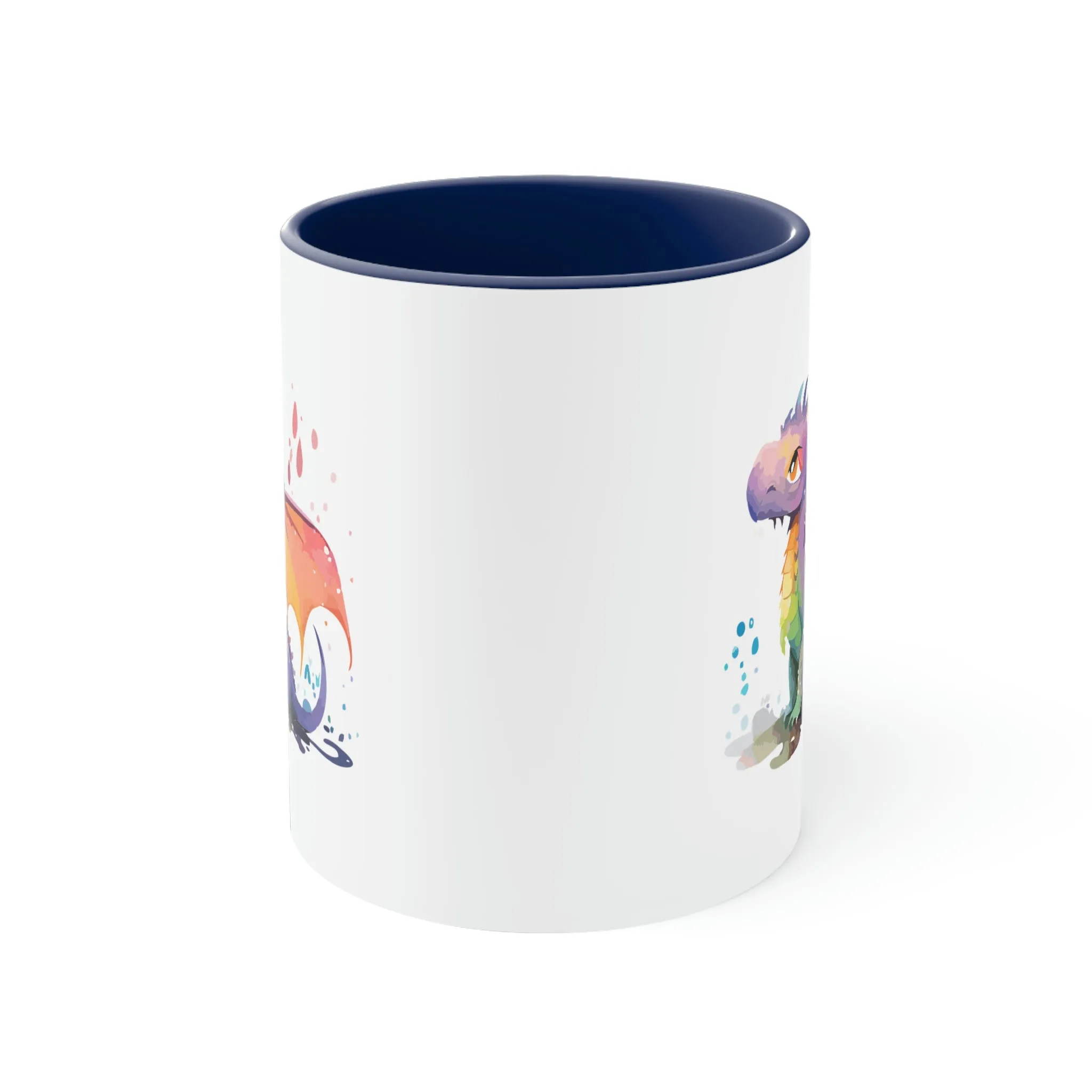 Cute Watercolor Dragon 03 - Accent Coffee Mug, 11oz