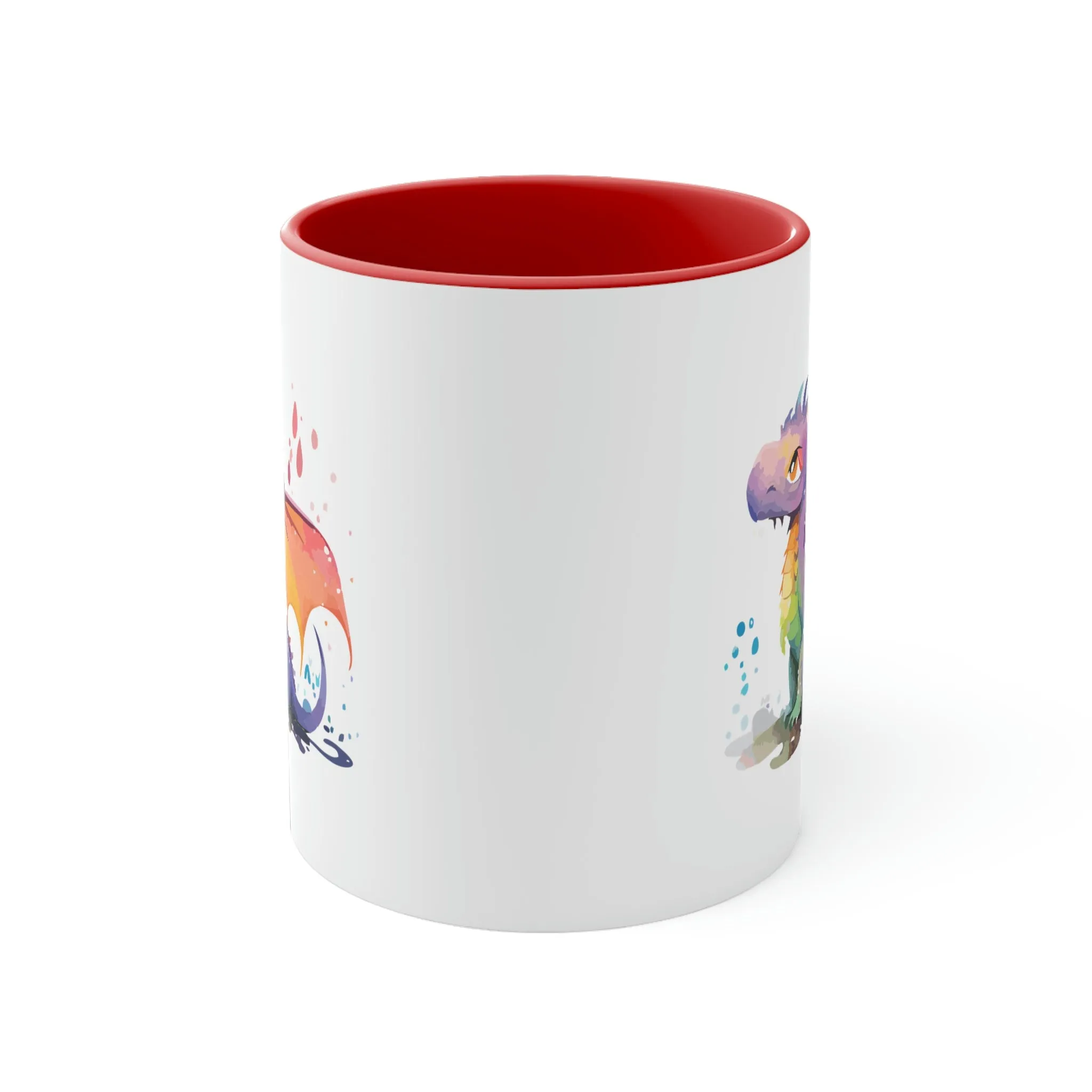 Cute Watercolor Dragon 03 - Accent Coffee Mug, 11oz