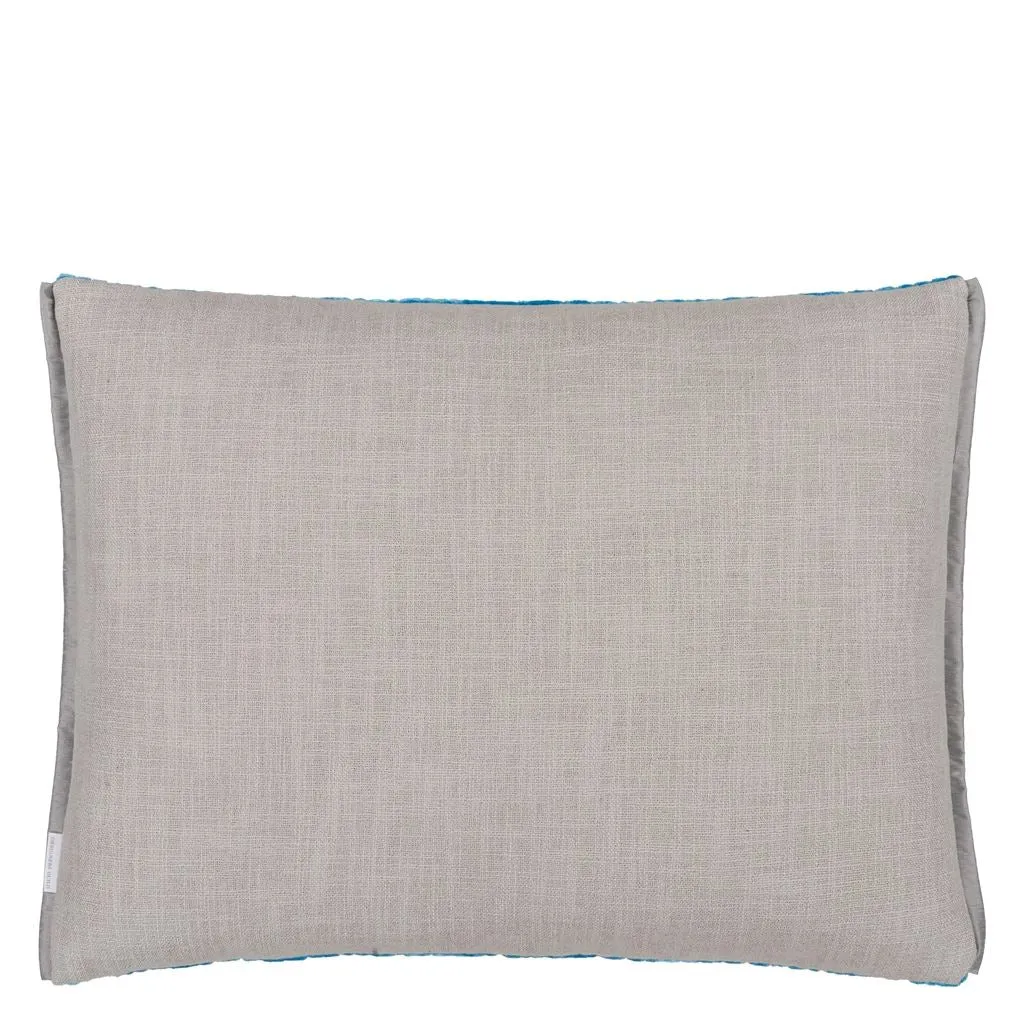 Designers Guild Cartouche Azure Velvet Decorative Pillow