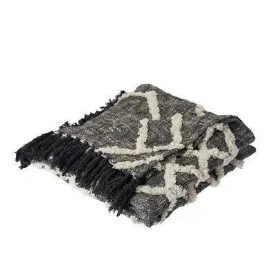 Diamond 80166BWT Black/White Throw Blanket