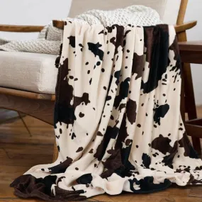 Digital Cows Pattern Printing Flannel Blanket