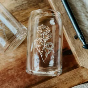 Double Flower Glass Can