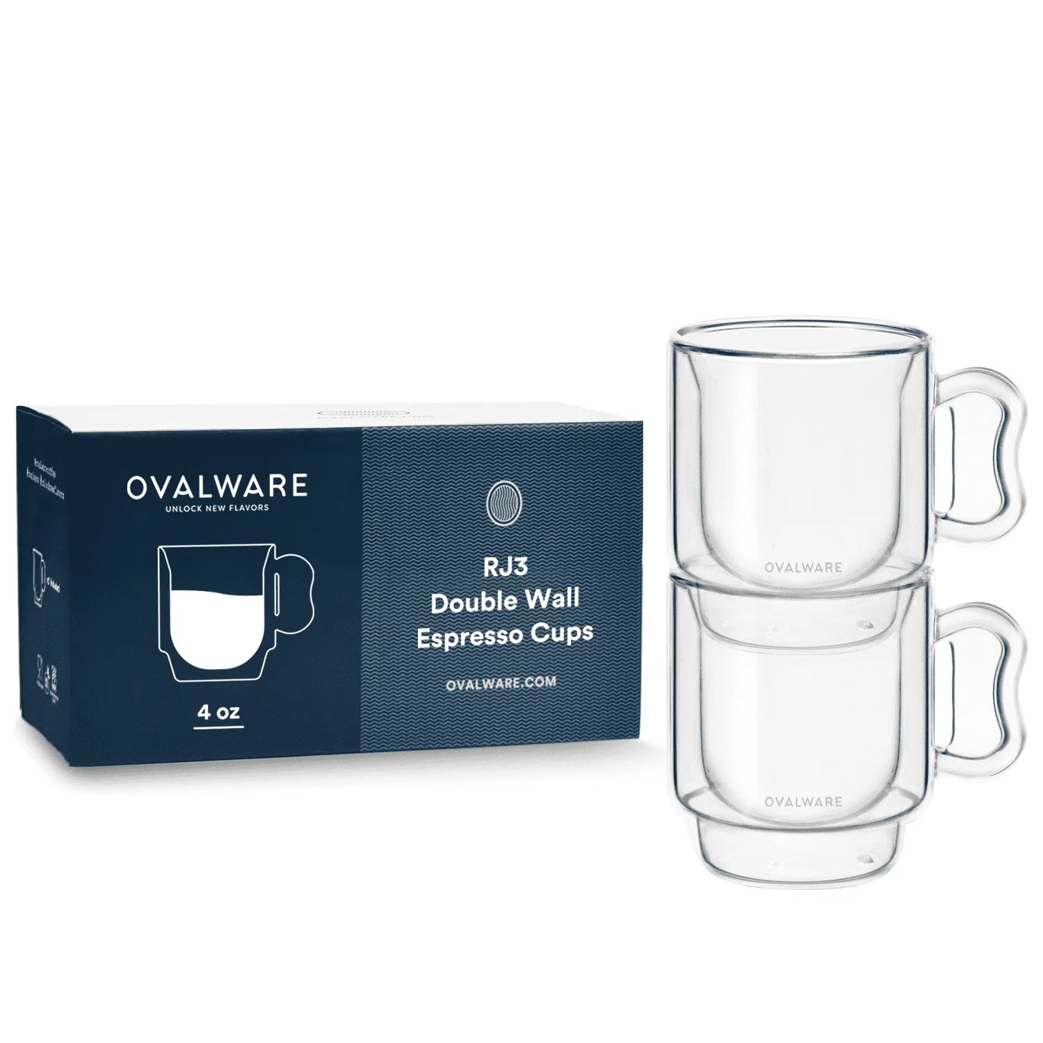 Double Wall Espresso Cups - 120ml/4oz