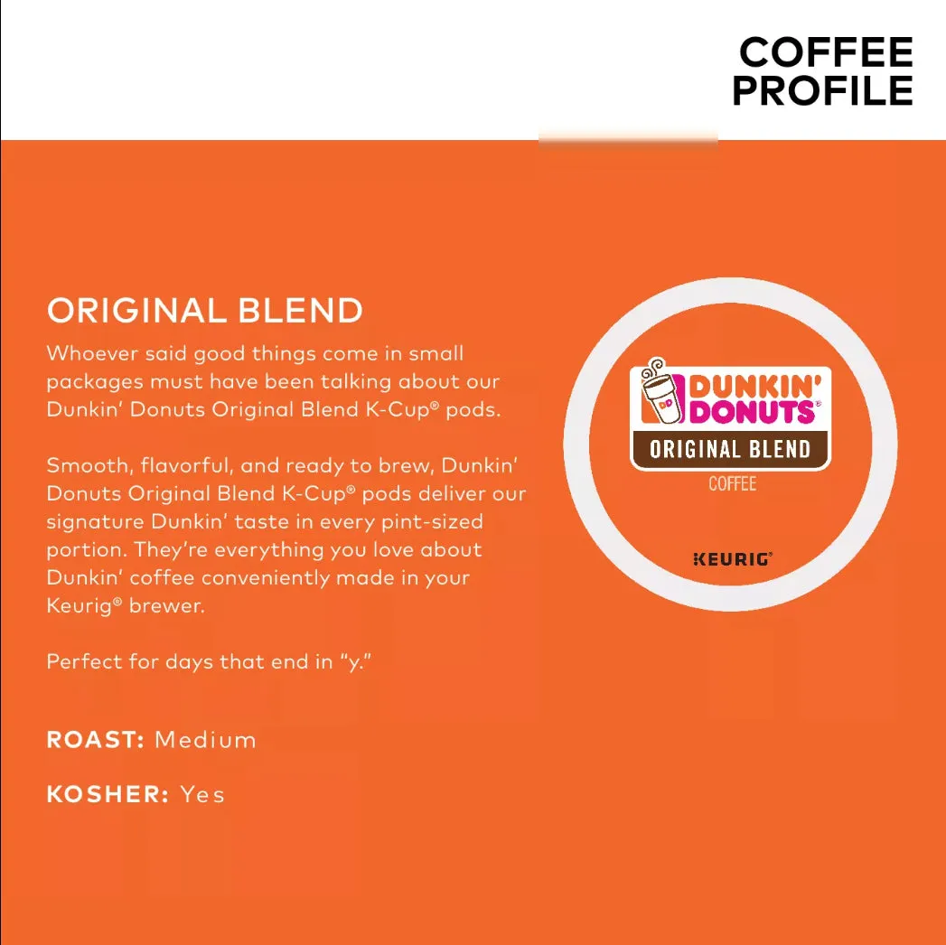 Dunkin' Original Blend Coffee Keurig Pods 5000356417