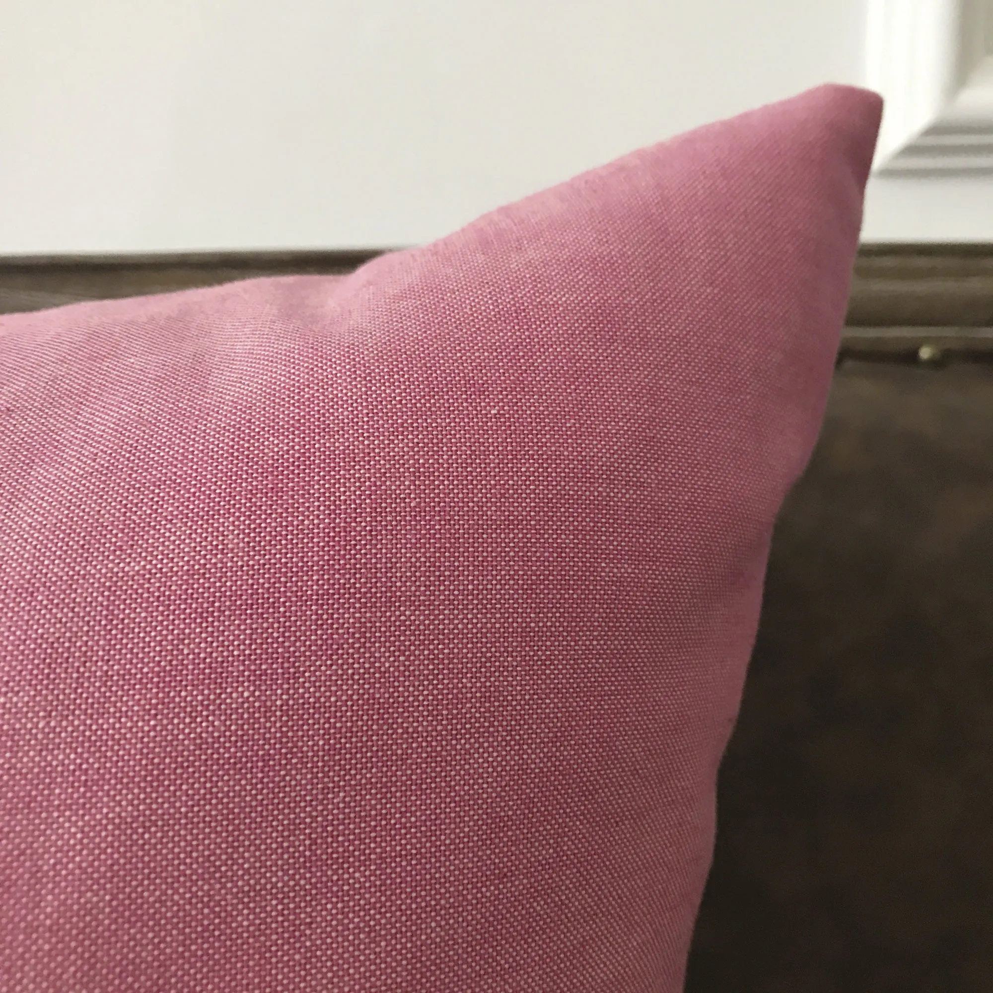 Dusty Pink Solid Throw Pillow Cover 22x22