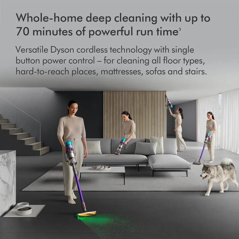 Dyson Gen5detect Kit Cordless Vacuum Cleaner Purple with Pet Grooming Kit with up to 70 Minutes Run Time - Purple