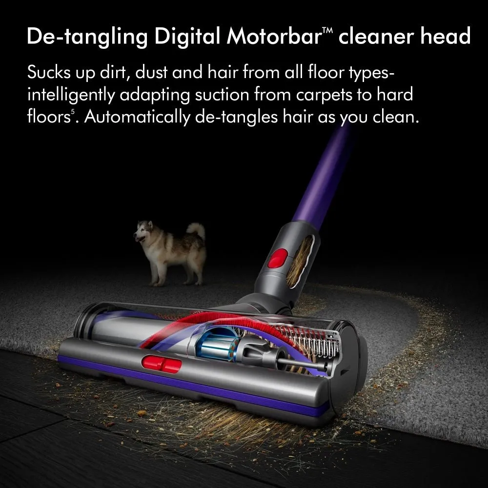 Dyson Gen5detect Kit Cordless Vacuum Cleaner Purple with Pet Grooming Kit with up to 70 Minutes Run Time - Purple