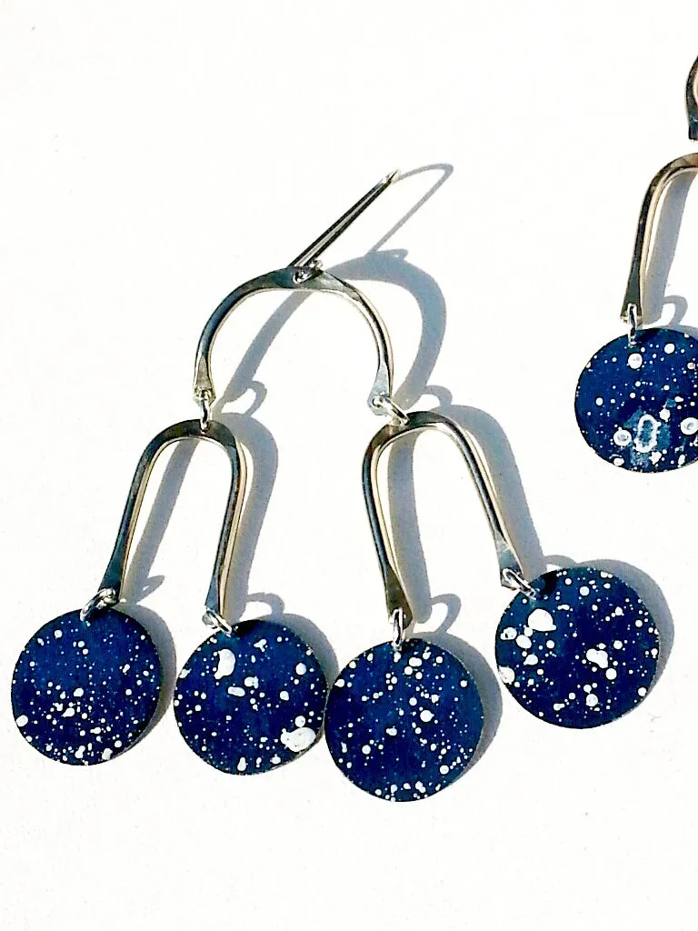 Earrings Chandelier Shape Galaxy