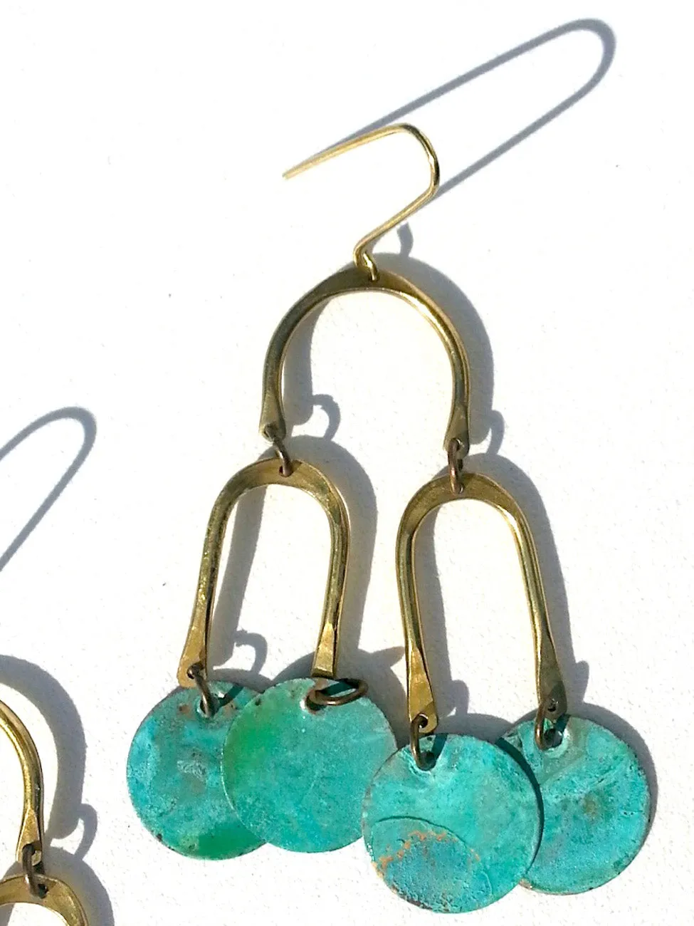 Earrings Chandelier Shape Patina