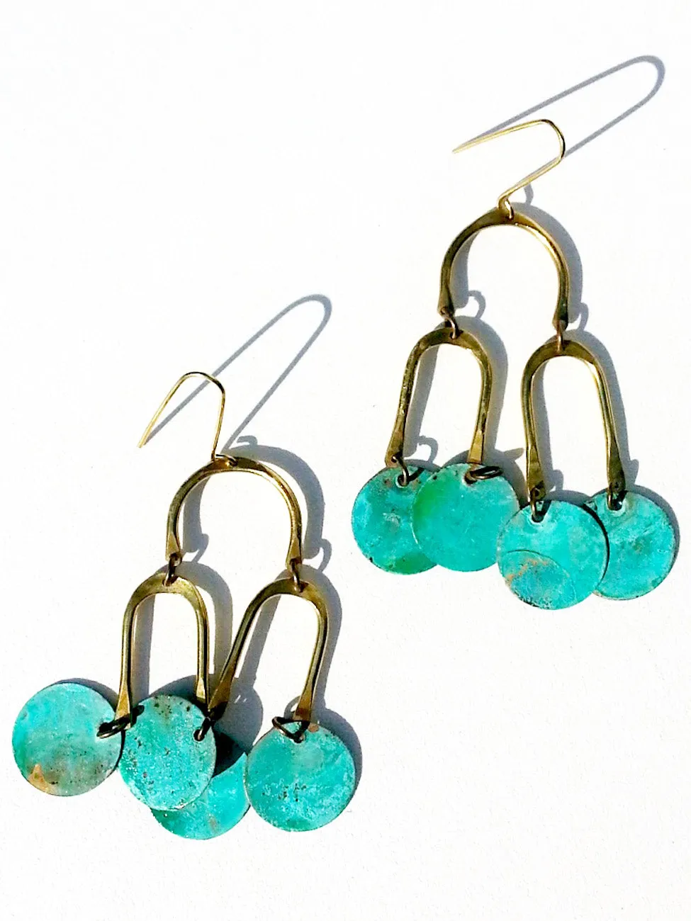 Earrings Chandelier Shape Patina