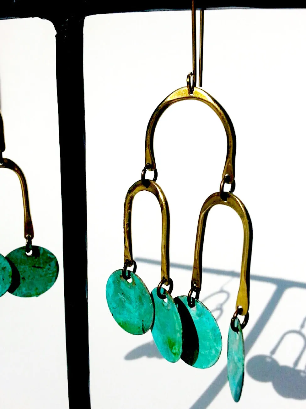 Earrings Chandelier Shape Patina