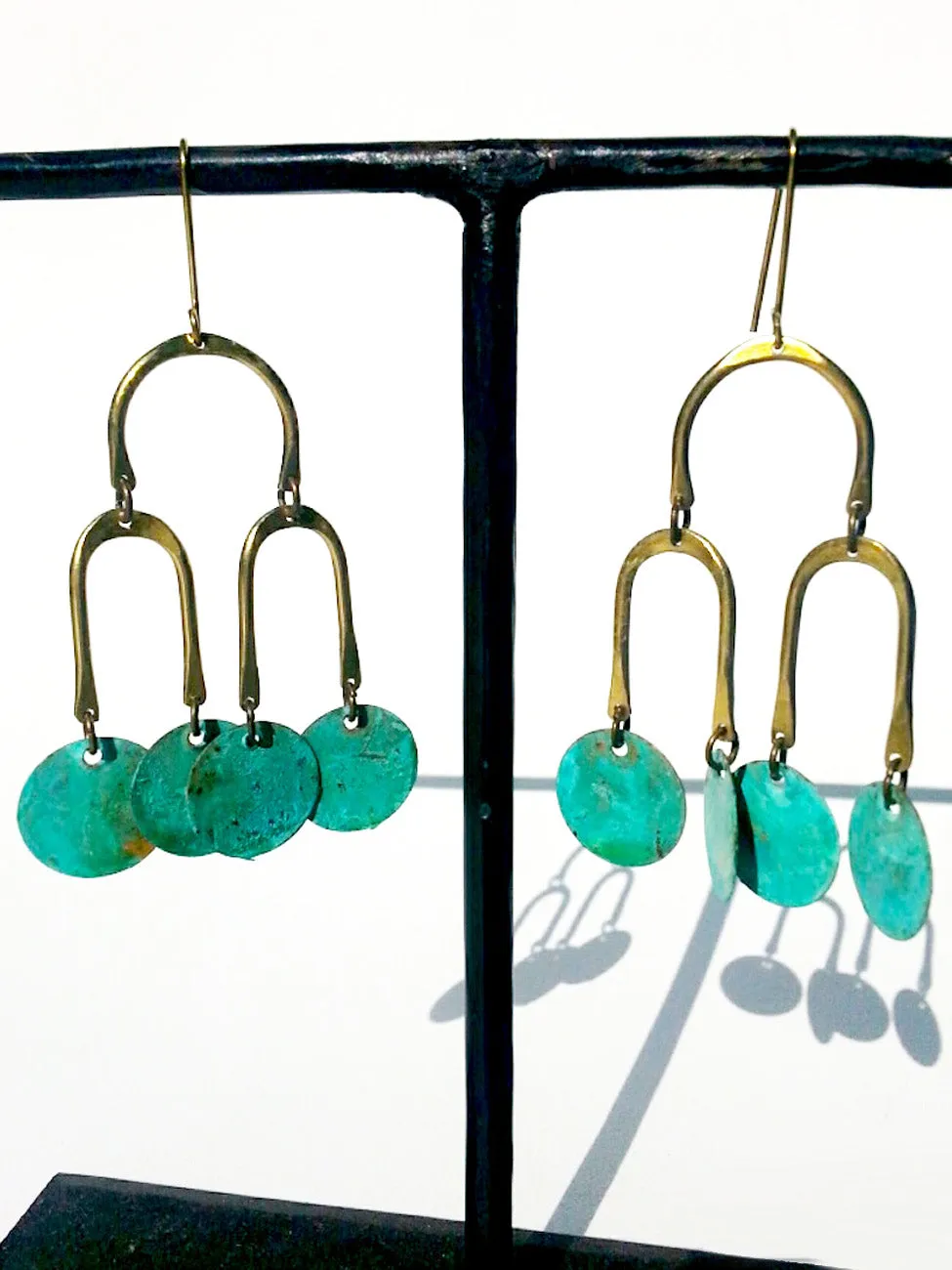 Earrings Chandelier Shape Patina