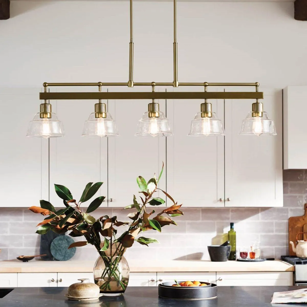 Eastmont 50 in. 5 Lights Chandelier Brushed Brass finish