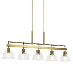 Eastmont 50 in. 5 Lights Chandelier Brushed Brass finish