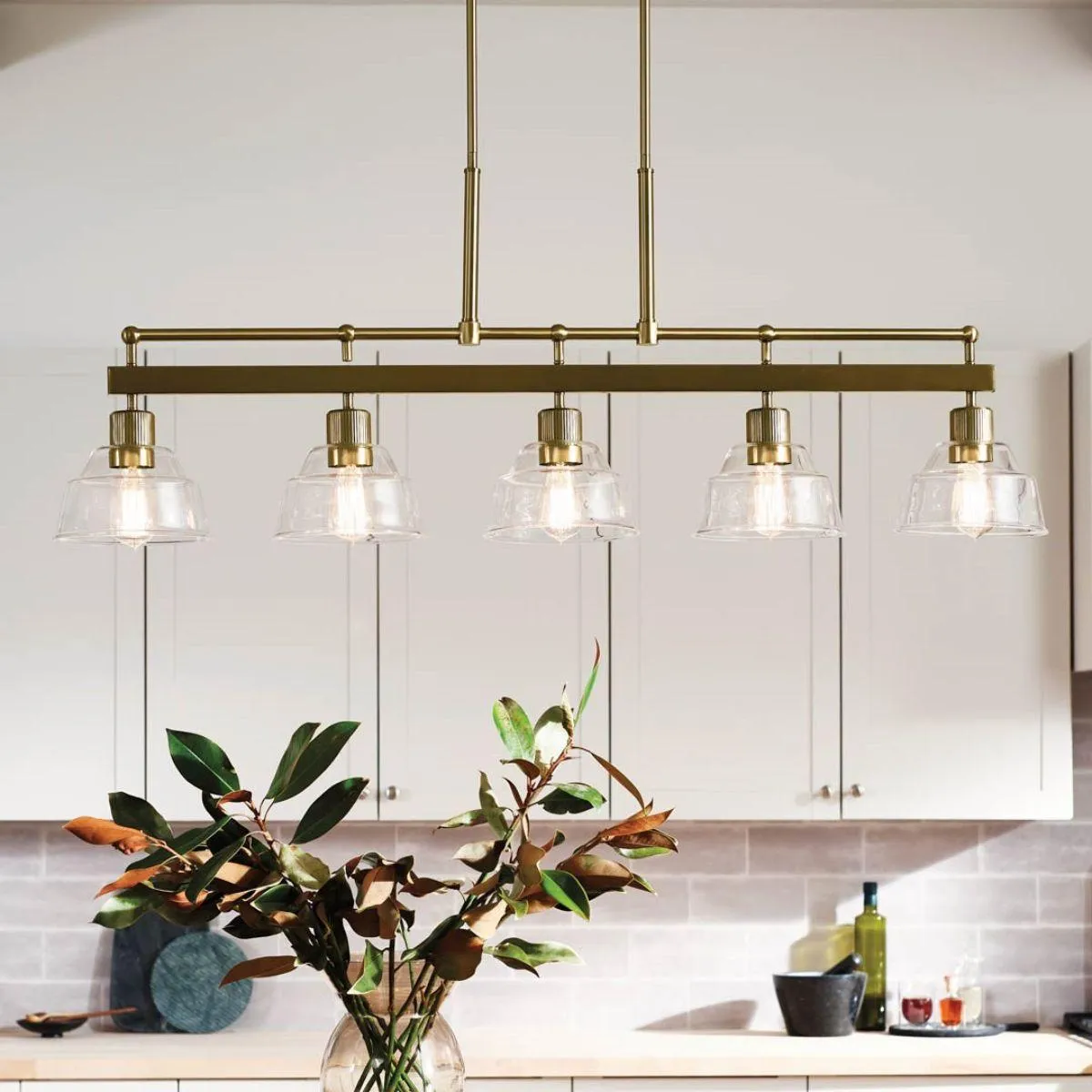 Eastmont 50 in. 5 Lights Chandelier Brushed Brass finish