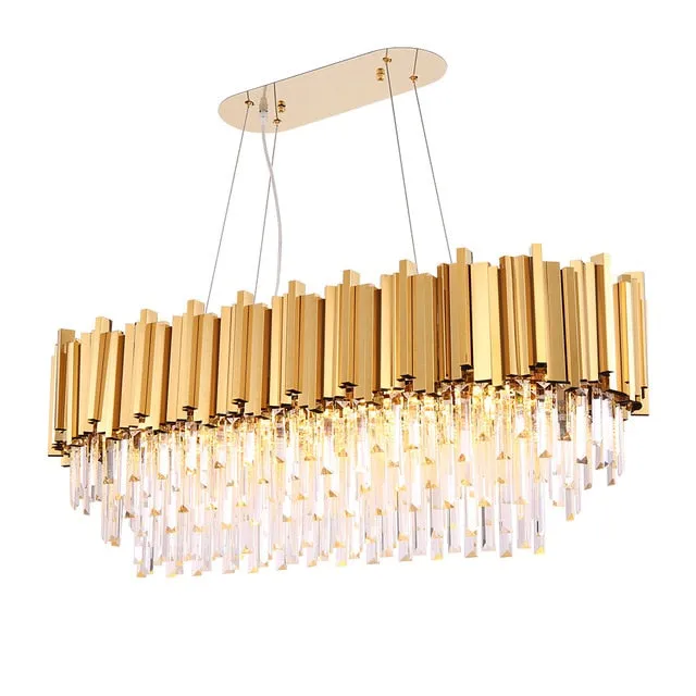 Elian Oval Crystal Chandelier