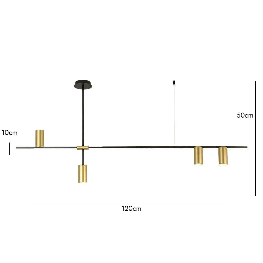 ELMA / Brass Chandelier