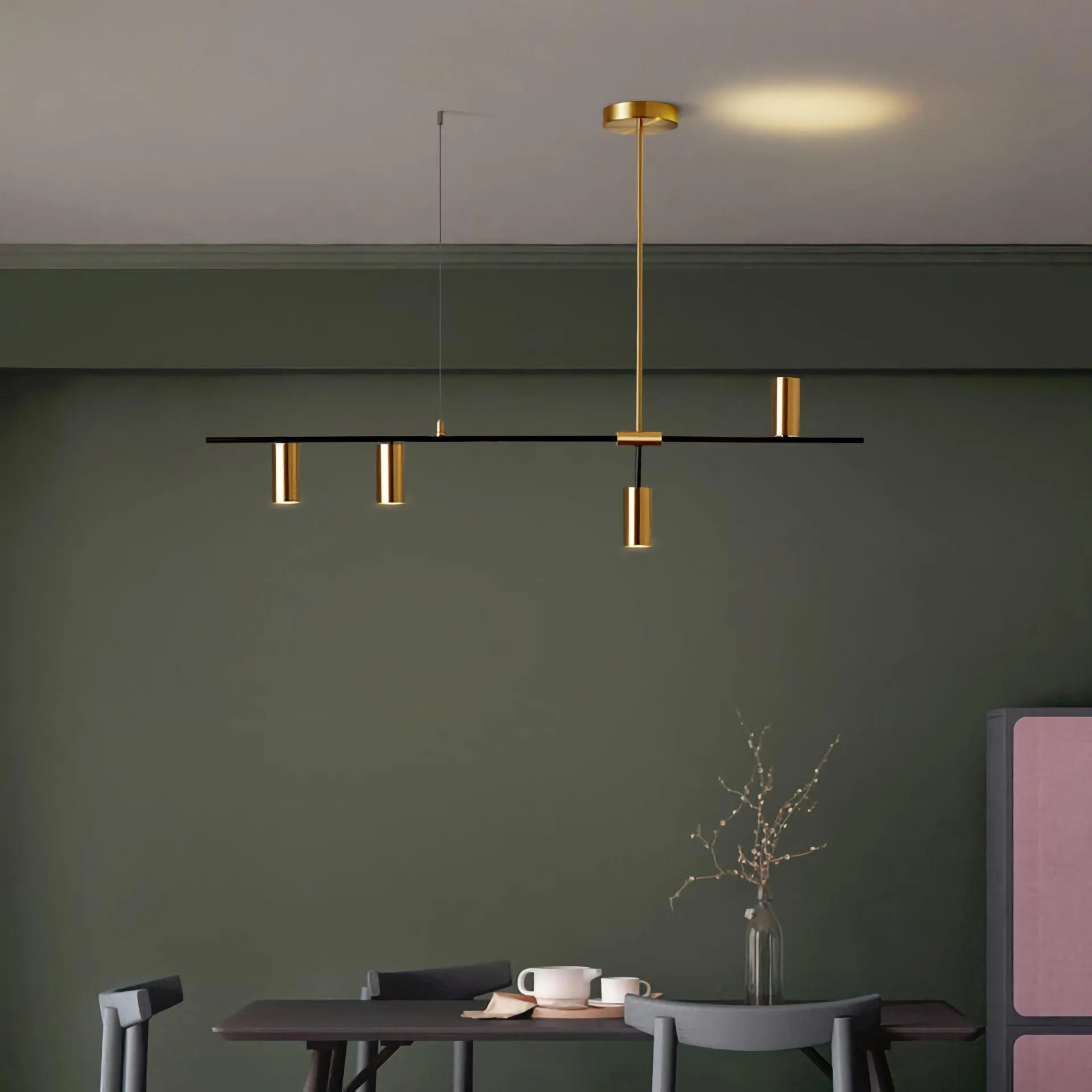 ELMA / Brass Chandelier